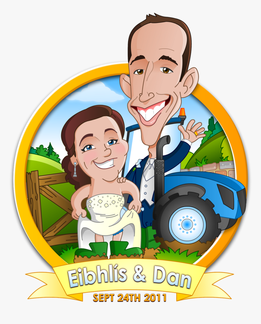 Wedding Cartoon Caricature - Cartoon, HD Png Download