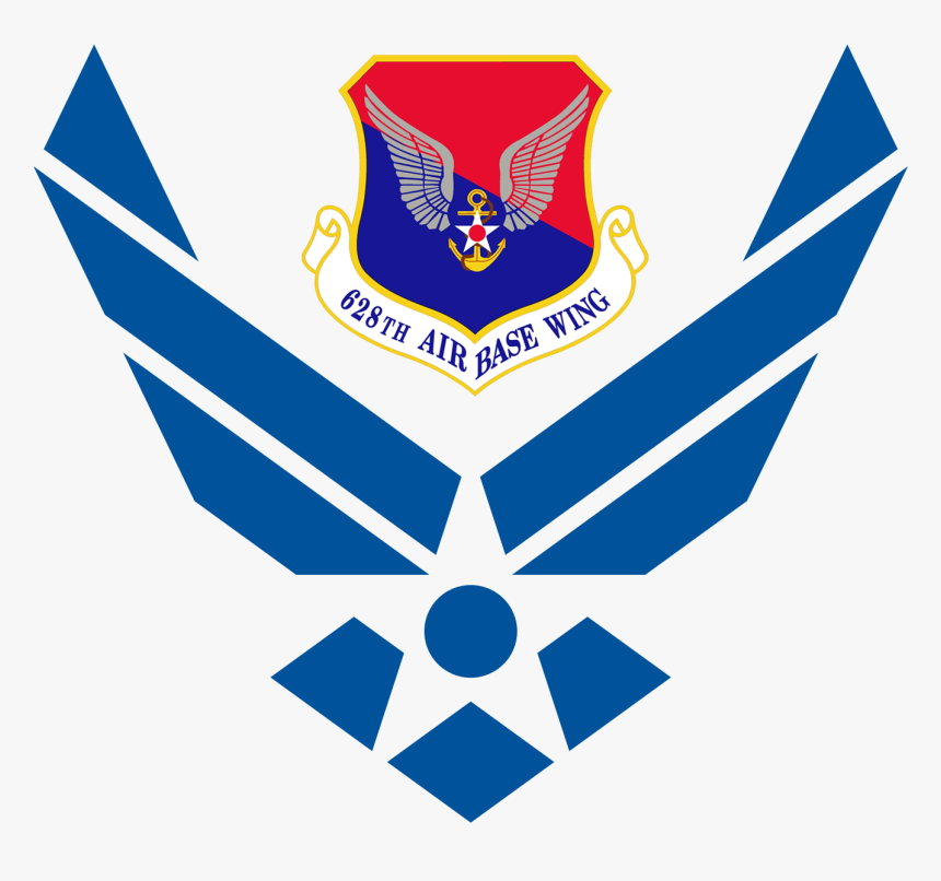Air Force Wings With 628th Air Base Wing Logo - Air Force Symbol Png, Transparent Png