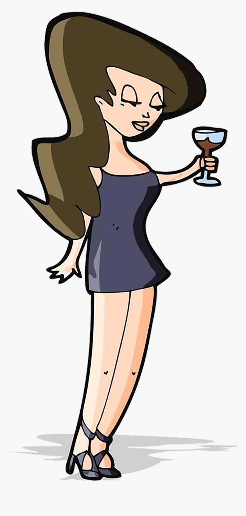 Photography Caricature Cartoon Woman - Dibuj De Una Mujer, HD Png Download