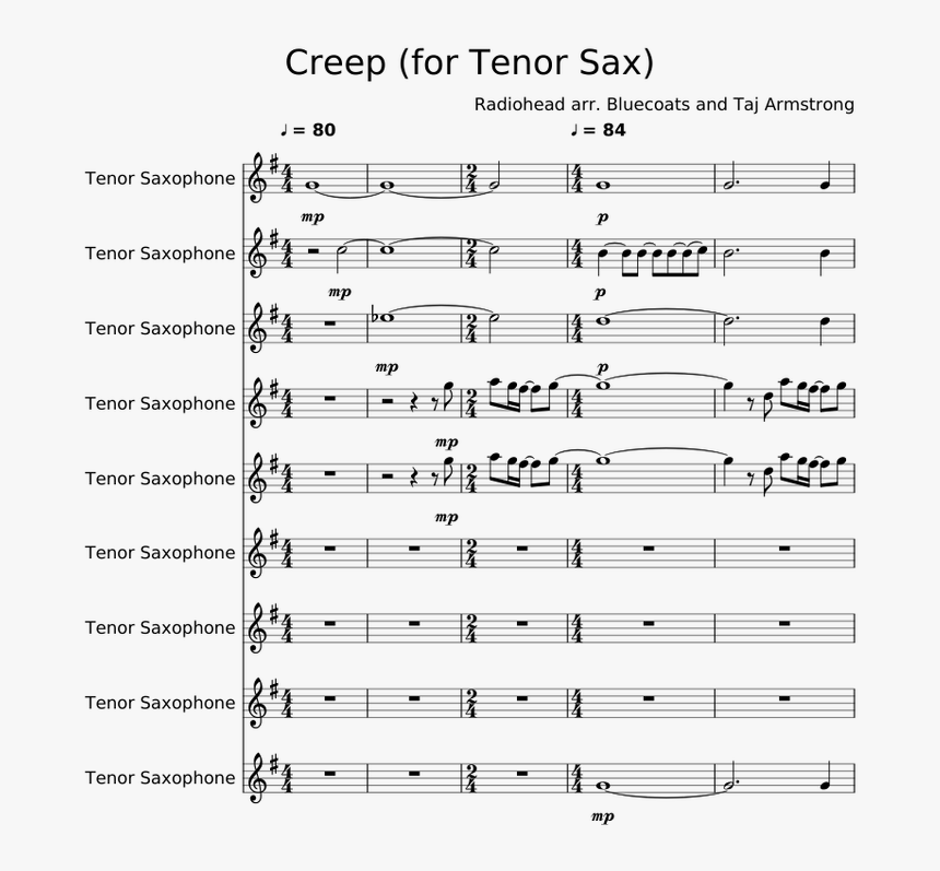 Creep Tenor Sax, HD Png Download