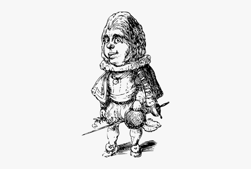 Vector Image Of Big Headed Fencing Guy Caricature - T Shirt Drawing Design Femal, HD Png Download