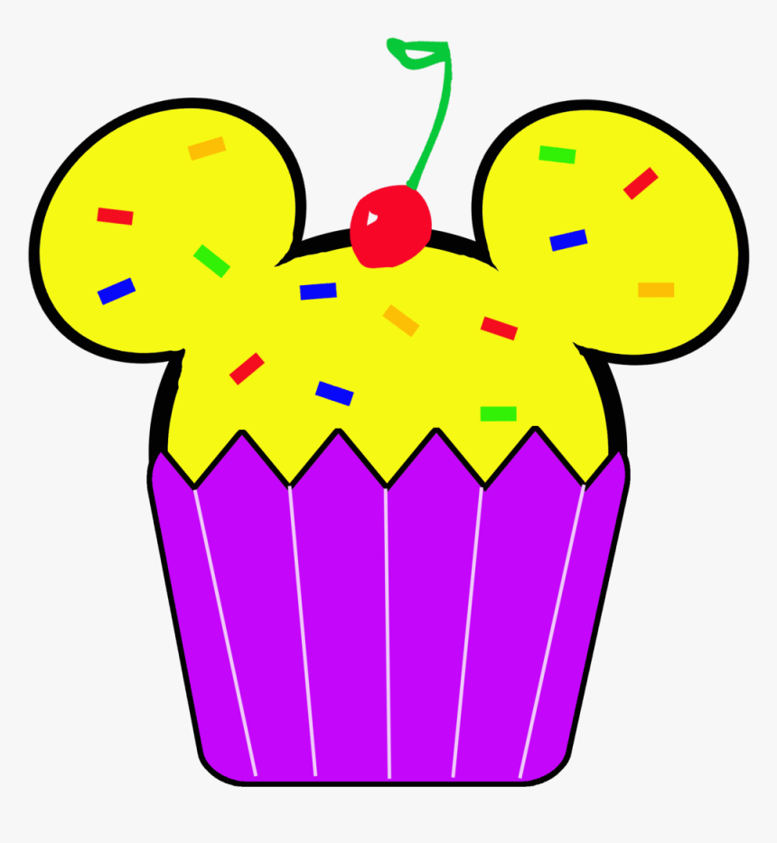Mickey Mouse Cupcake Clipart - Mickey Mouse Birthday Cake Clipart, HD Png Download