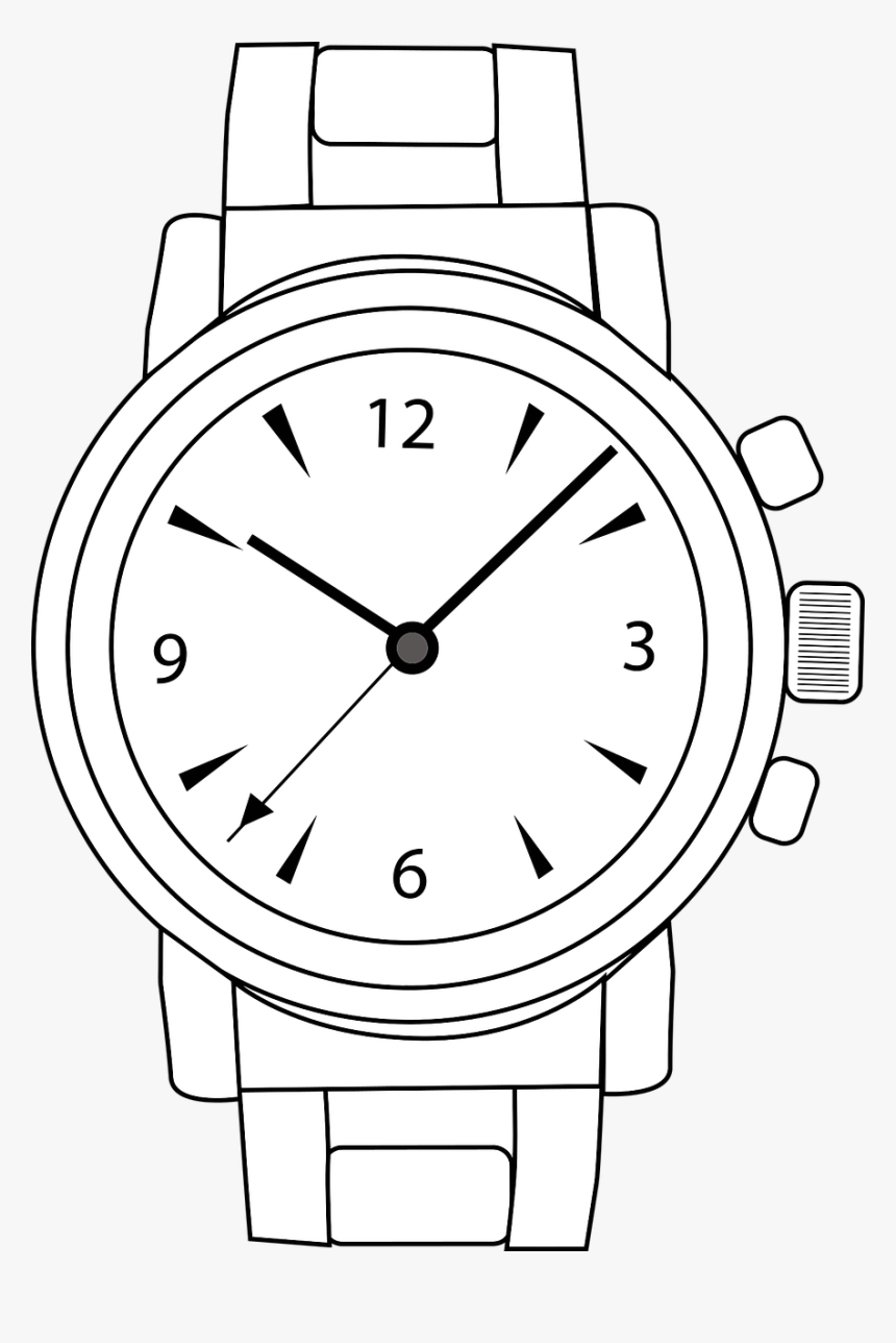 Watch Black And White Clipart, HD Png Download