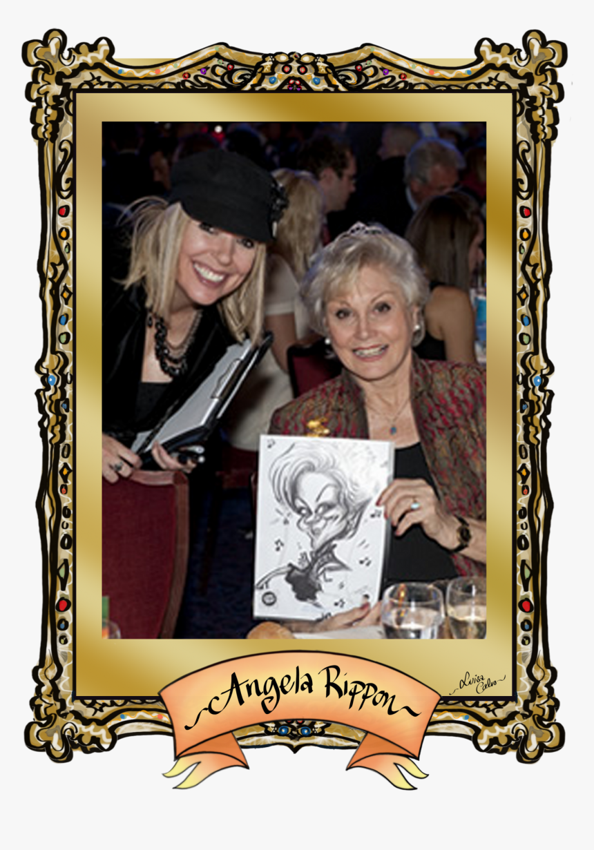 Angela Rippon Caricature By Luisa Calvo - Picture Frame, HD Png Download