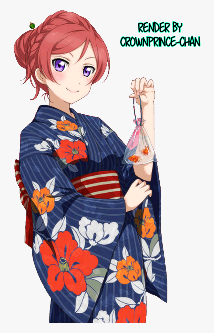 Render Maki Nishikino Love Live By Crownprince Chan-d8b1y57 - Love Live Yukata Png, Transparent Png