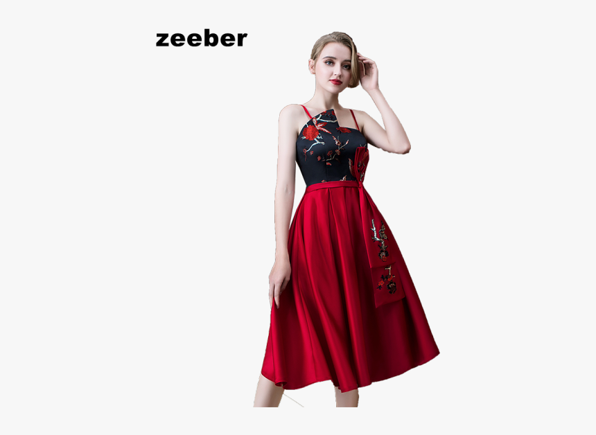 Plus Size Red Bridesmaid Mother Of The Bride Dresses - Cocktail Dress, HD Png Download