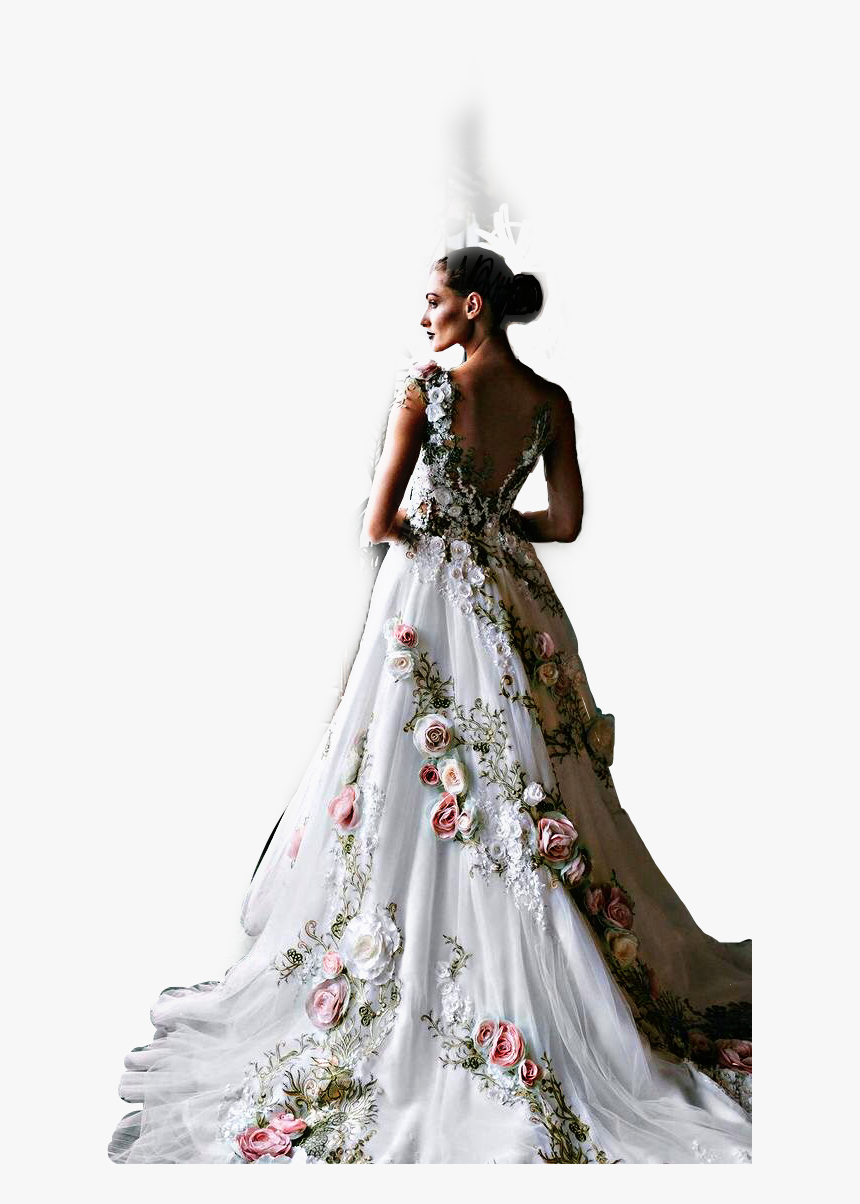 #wedding #dress #beauty #bride #freetoedit - Gown, HD Png Download