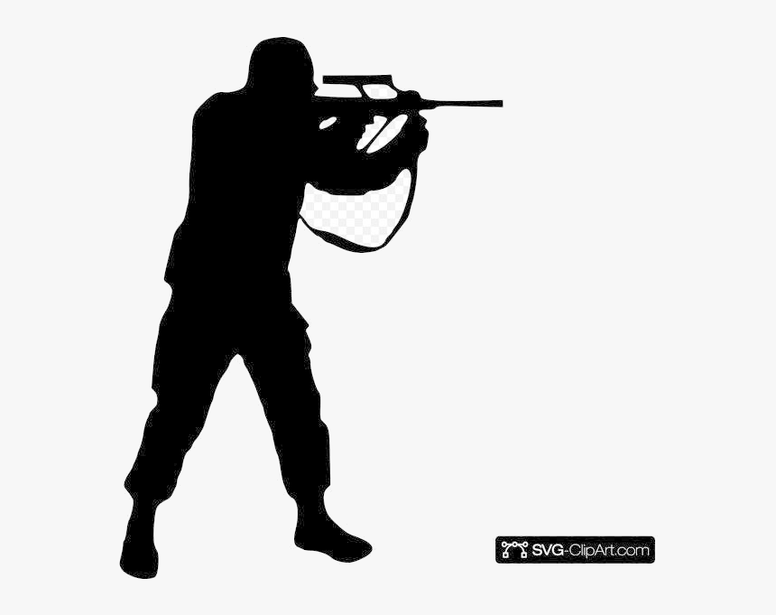 Soldier Clip Art Icon And Clipart Transparent Png - Soldier Silhouette, Png Download