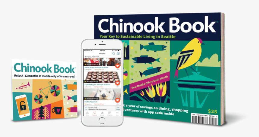 Seattle Book And Phone And App Card, HD Png Download