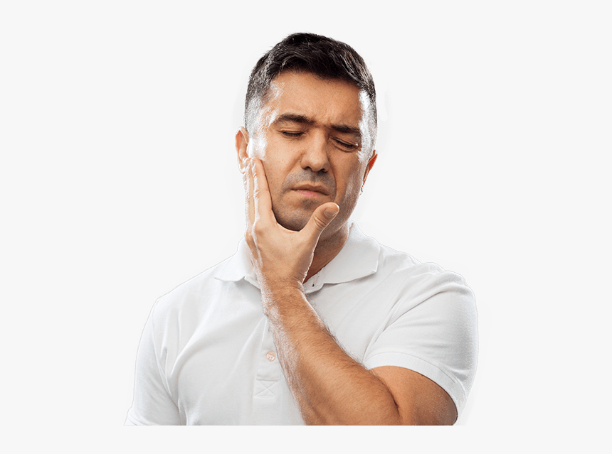 Man Holding Jaw In Pain - Rahang Bengkak, HD Png Download