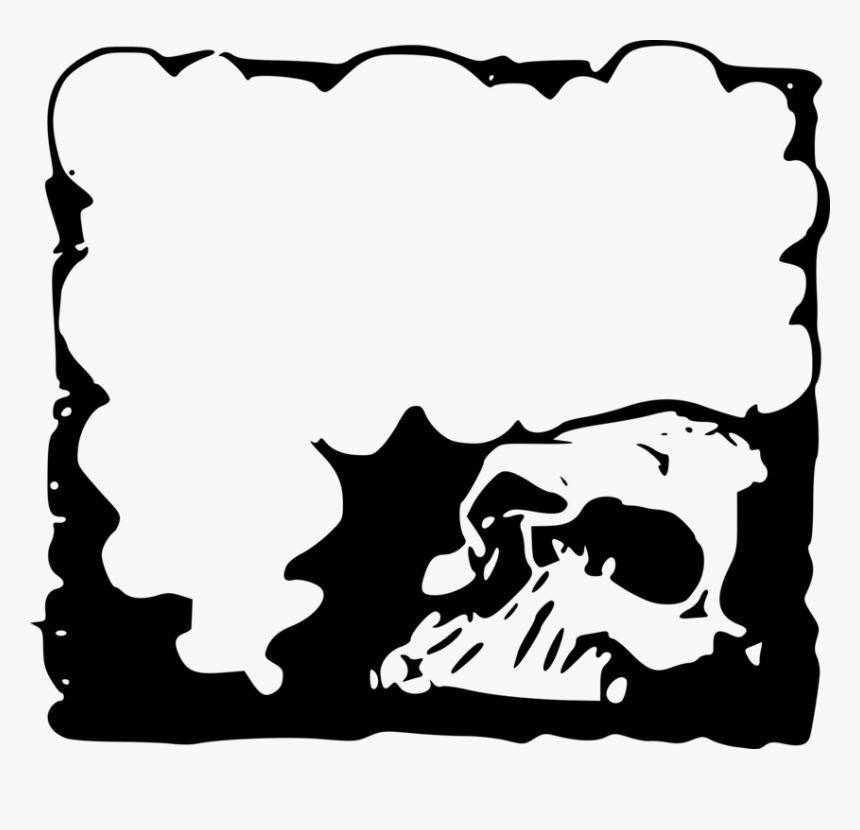Line Photography - Skull Frame Png, Transparent Png
