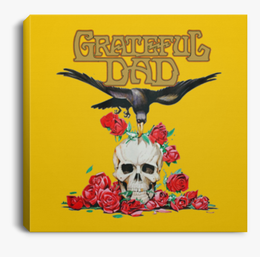 Crow Skull Grateful Dad Square Canvas - Stolen Roses Songs Of The Grateful Dead, HD Png Download