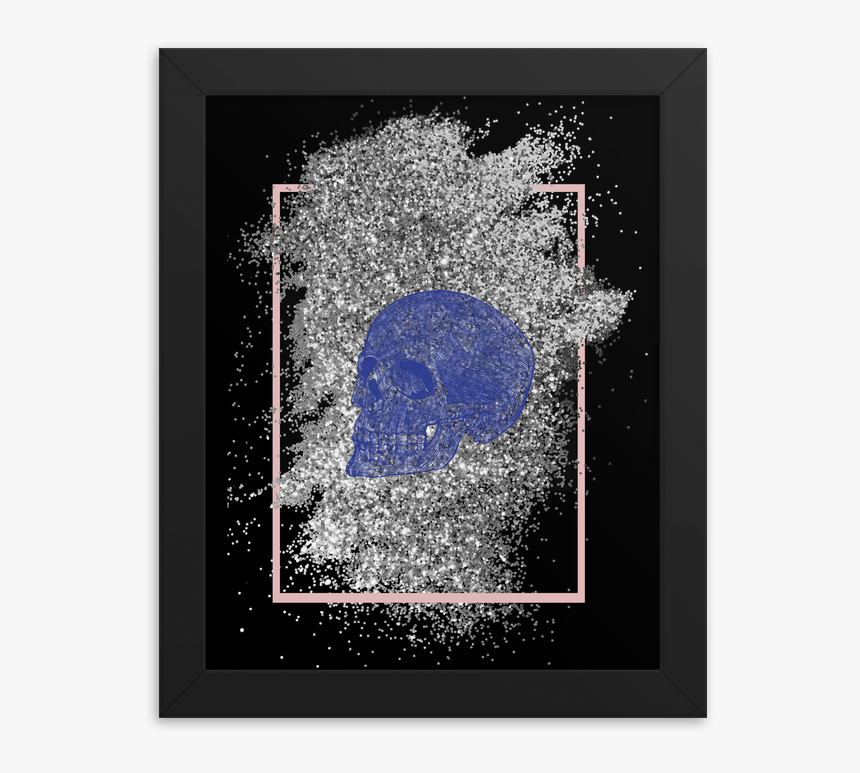 Glitter Skull Framed Poster - Picture Frame, HD Png Download