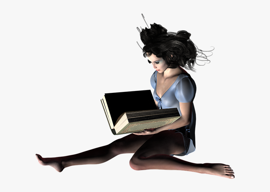 Transparent Woman Reading Png - Woman Reading A Book Png, Png Download