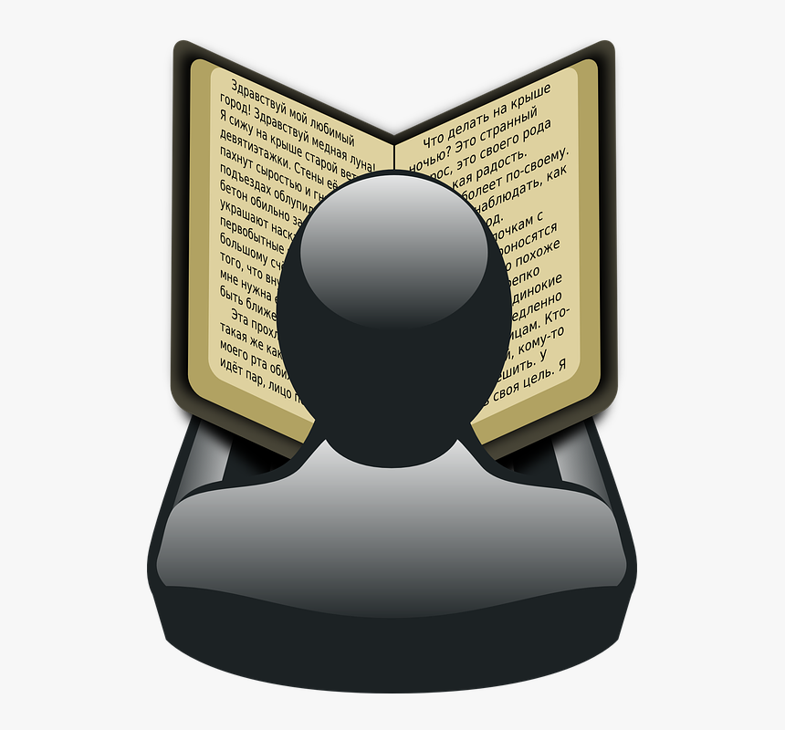 Man Reading Book In Russian - Man Reading Book Clipart Png, Transparent Png