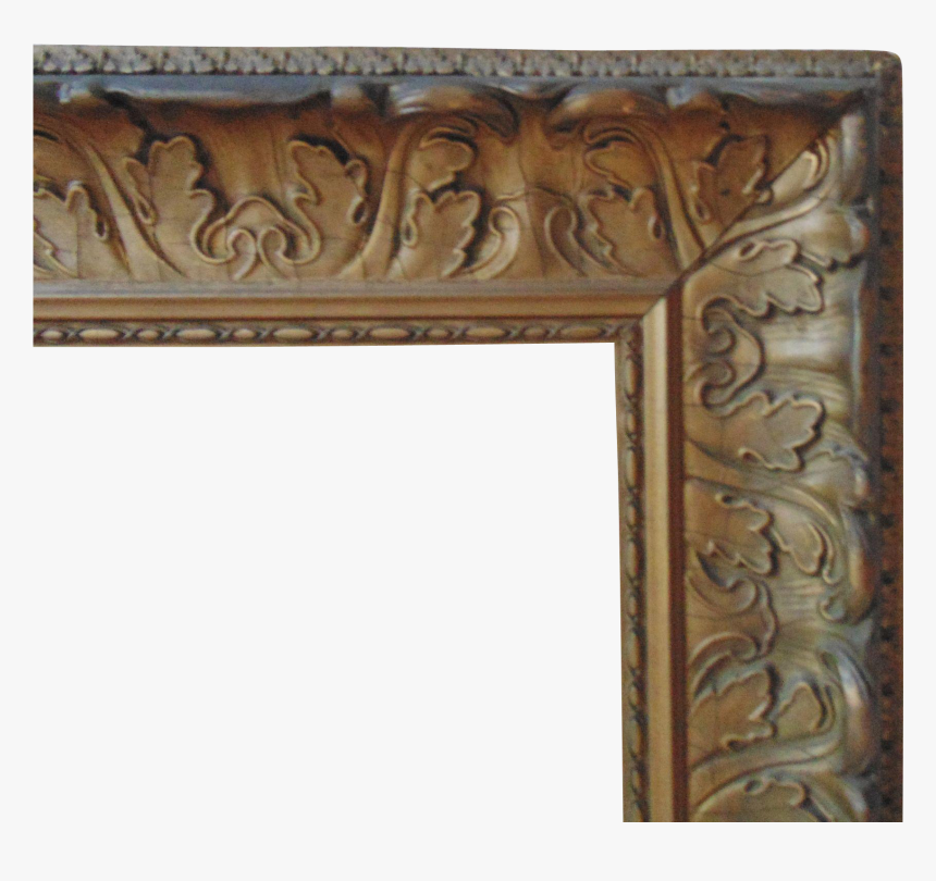 Old Wood Frame Png - Antique Wood Leaf Frame, Transparent Png
