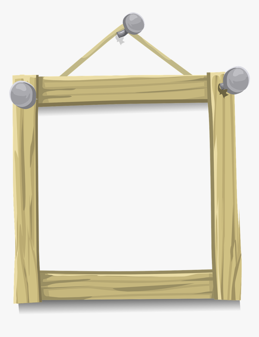 Wood Frame With Nails Png, Transparent Png
