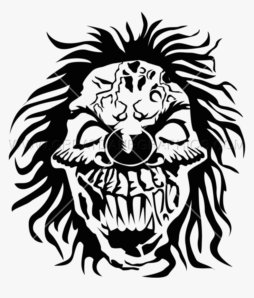 Front Production Ready Artwork - Evil Clown Black And White, HD Png Download