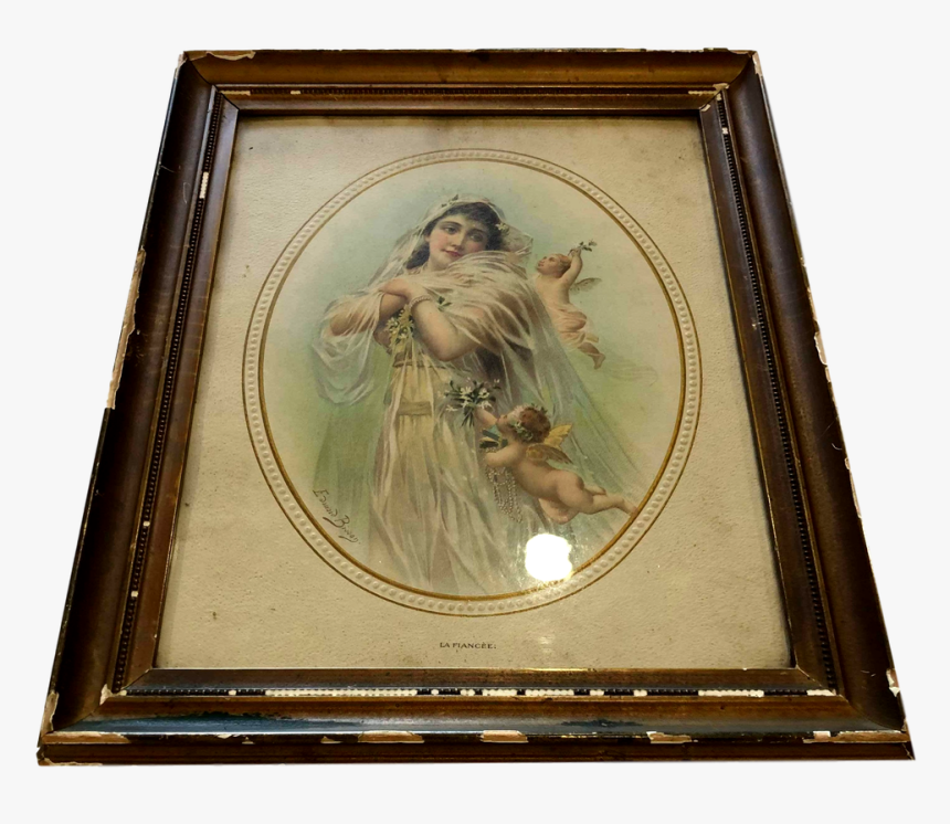 Decor Frame Vintage Wooden Frame La Fiancee, HD Png Download