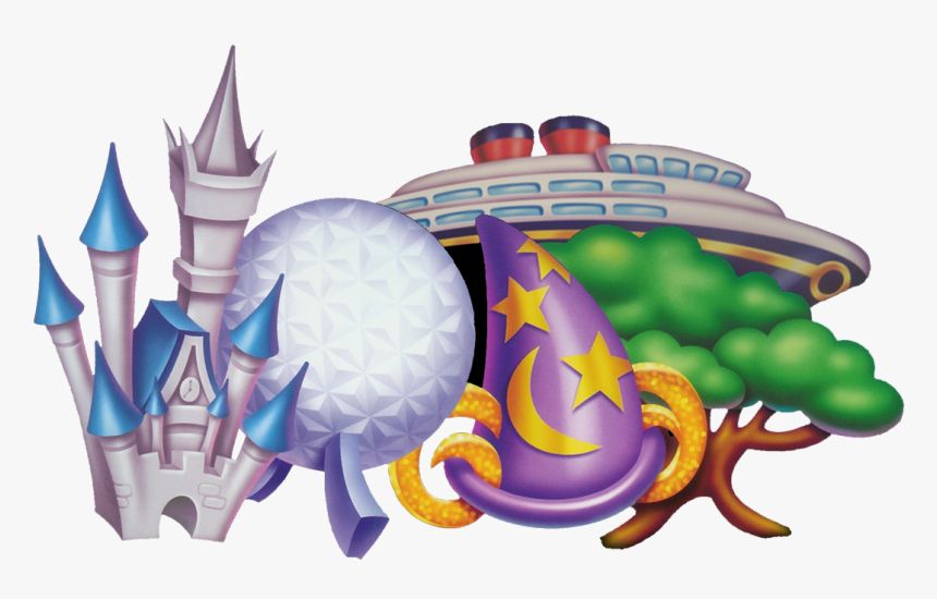 Disney World Parks Drawing, HD Png Download