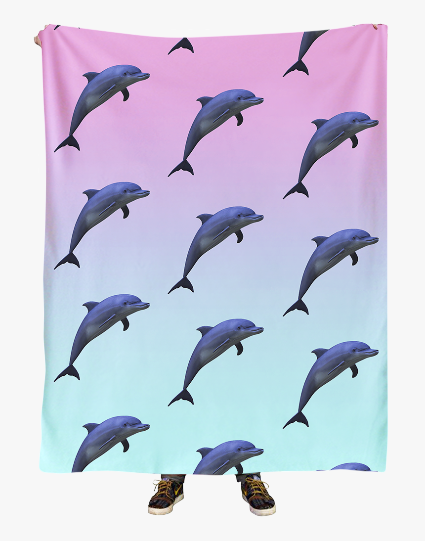 Dolphinz Blanket Vapor95 Vaporwave Art, Rave Outfits, - Common Bottlenose Dolphin, HD Png Download