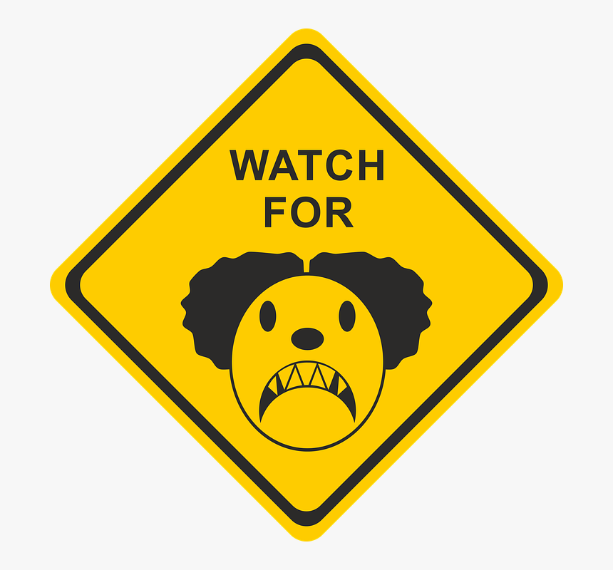 Clown, Horror, Halloween, Unscrupulously, Creepy, Trend - Golf Cart Warning Sign, HD Png Download