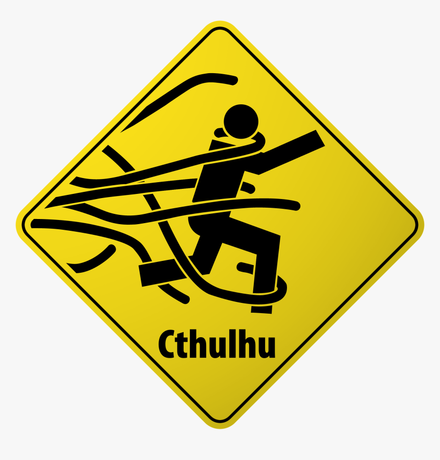 Cthulhu Warning Sign, HD Png Download