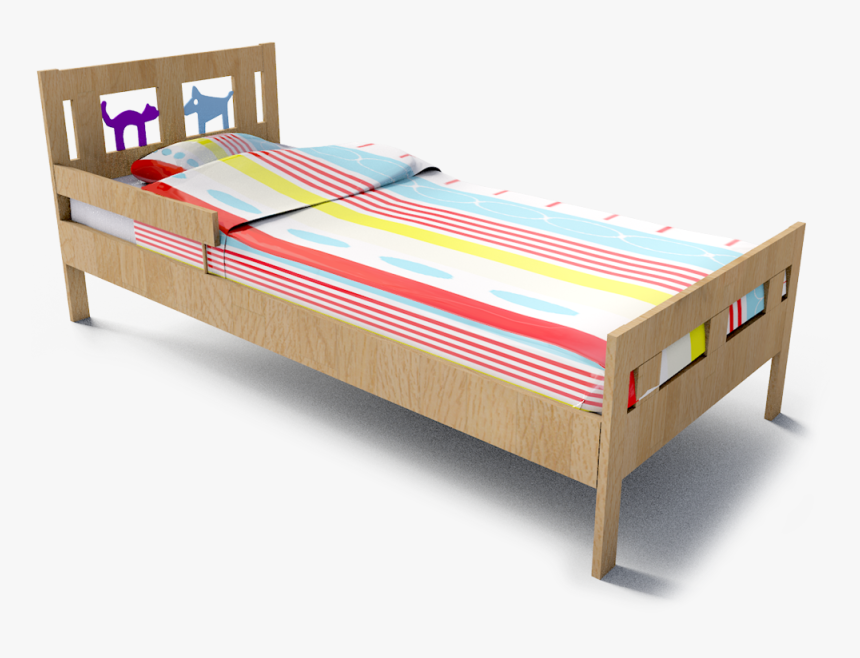 Kritter Bed Frame And Guard Rail3d View 
 Class Mw - Toddler Bed Png, Transparent Png