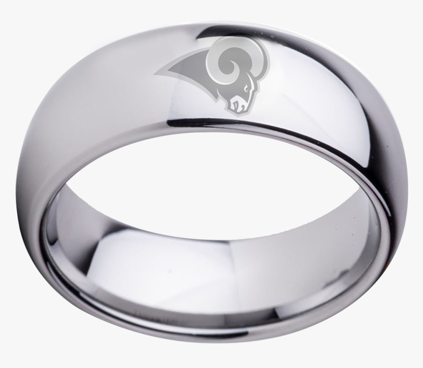 Los Angeles Rams Dome Silver Wedding Band Diehardsportsfanatics - Georgia Bulldogs Men's Wedding Bands, HD Png Download