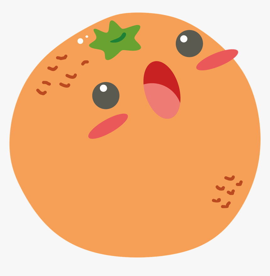 Orange Fruit Cute Free Picture - Kawaii Orange, HD Png Download