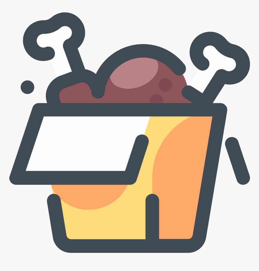 Fried Chicken Icon - Chicken Icon Png, Transparent Png