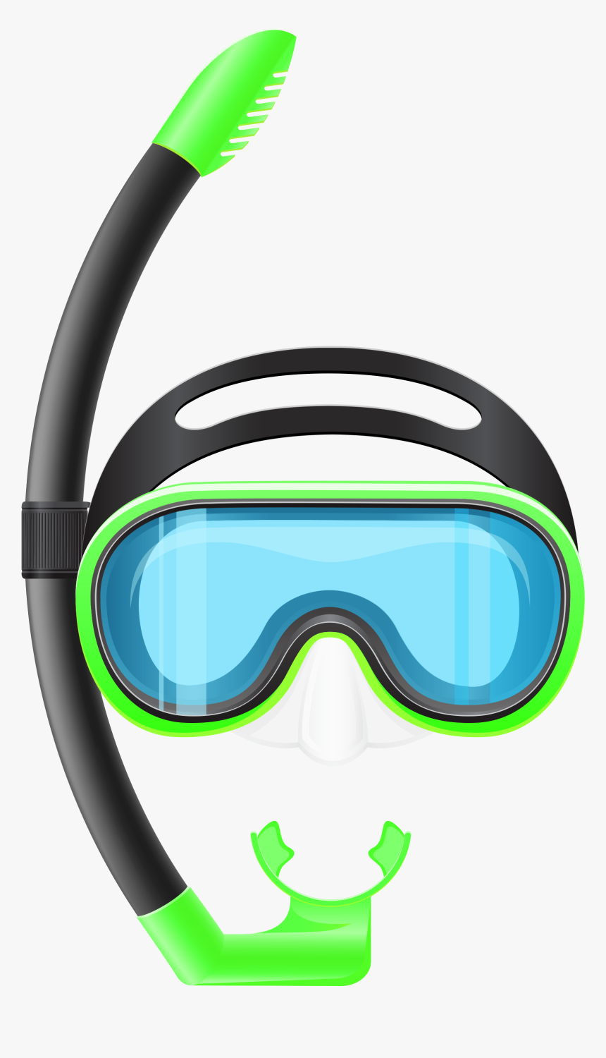 Mask Transparent Snorkel Diving Scuba Snorkeling Clipart - Snorkel Mask Clipart, HD Png Download