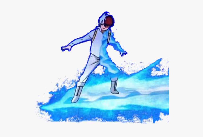 Water Vertebrate Sports Equipment - Todoroki Surfing On Ice, HD Png Download