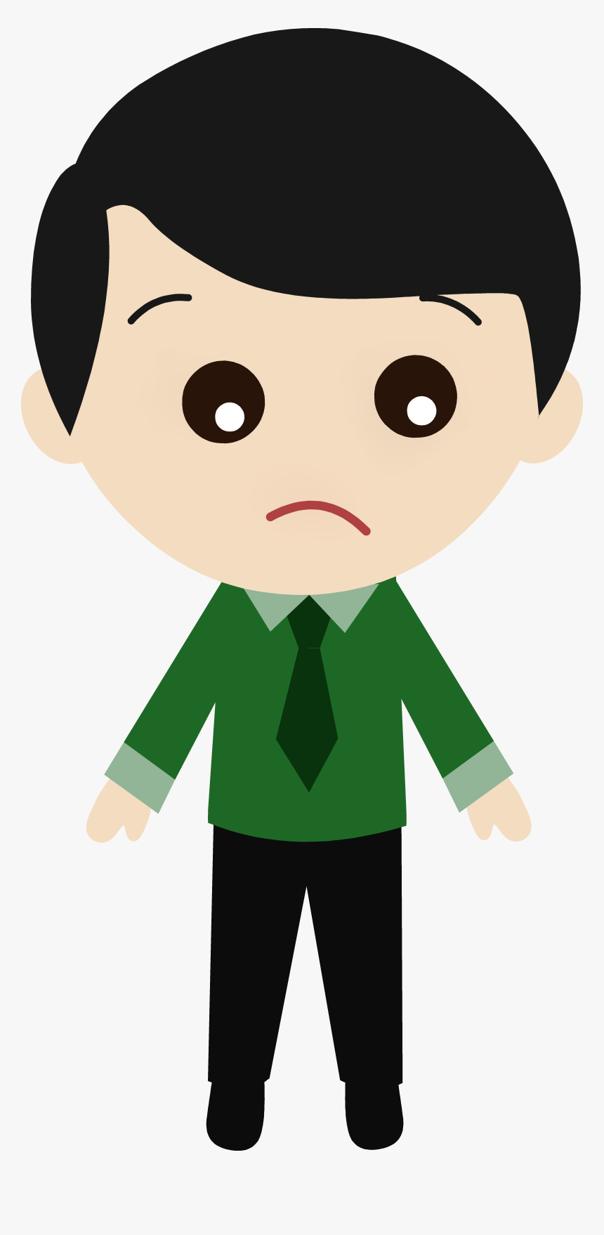 Black Hair Boy Cartoon, HD Png Download