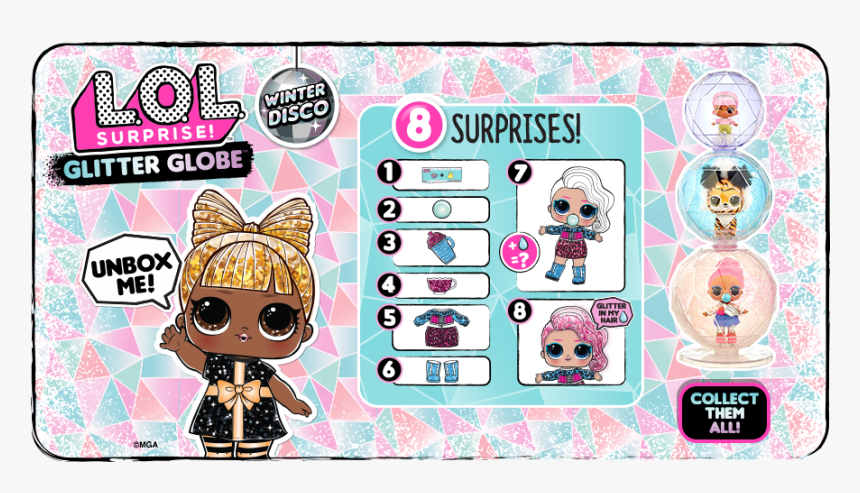Lol Surprise Glitter Globe, HD Png Download
