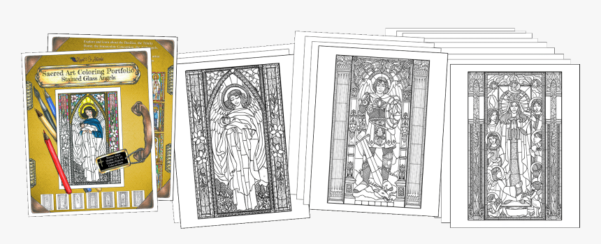 Wholesale Angels In Stained Glass Coloring Portfolio - Catholic Wholesale Stained Glass Portfolio, HD Png Download