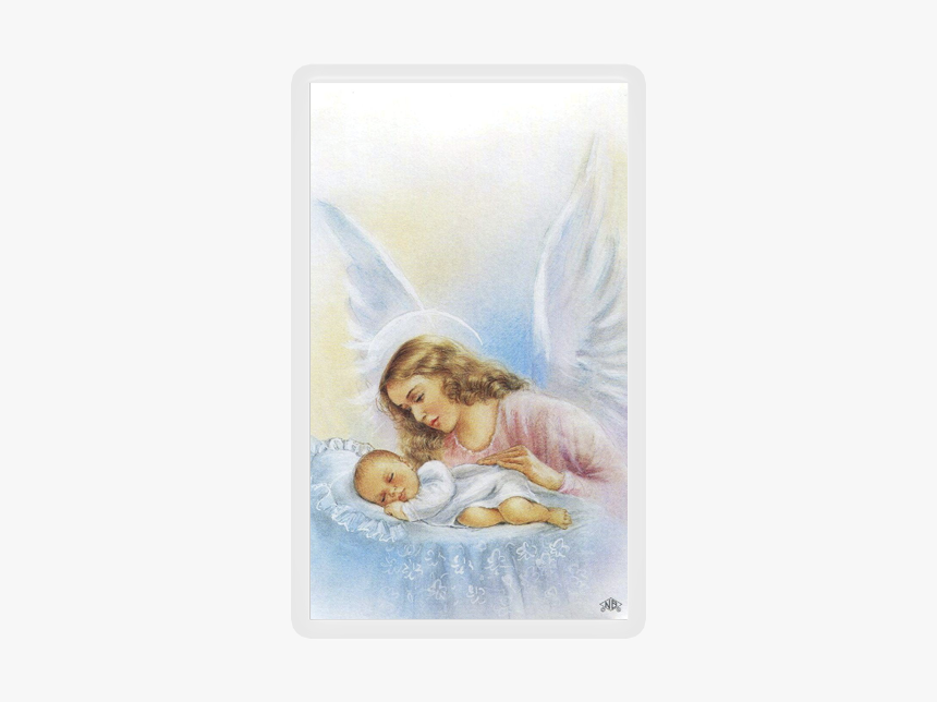Guardian Angel - Angel And Baby Prayer Card, HD Png Download