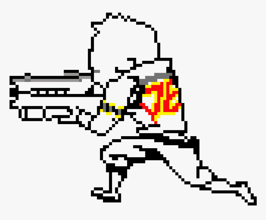 Overwatch Soldier 76 Pixel Spray, HD Png Download