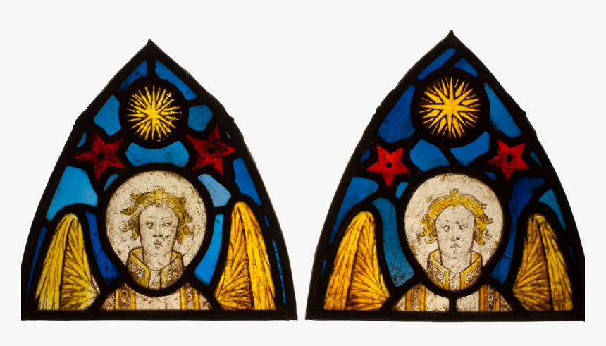 Two Angels , C - Stained Glass, HD Png Download