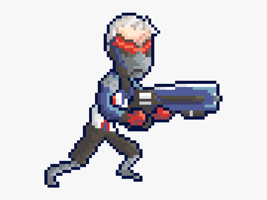 Soldier 76 Pixel Gif, HD Png Download