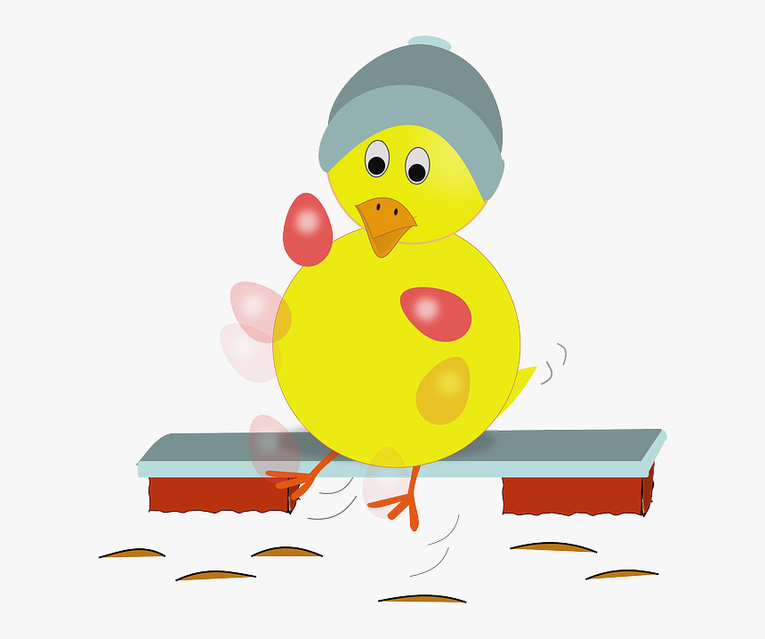 Easter Chick Kicking Eggs Svg Clip Arts - Påskekylling Png, Transparent Png