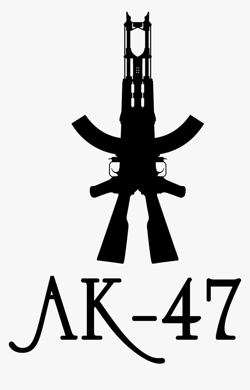 Ak-47 Tattoo Firearm Silhouette Honda - Ak 47 Silhouette, HD Png Download