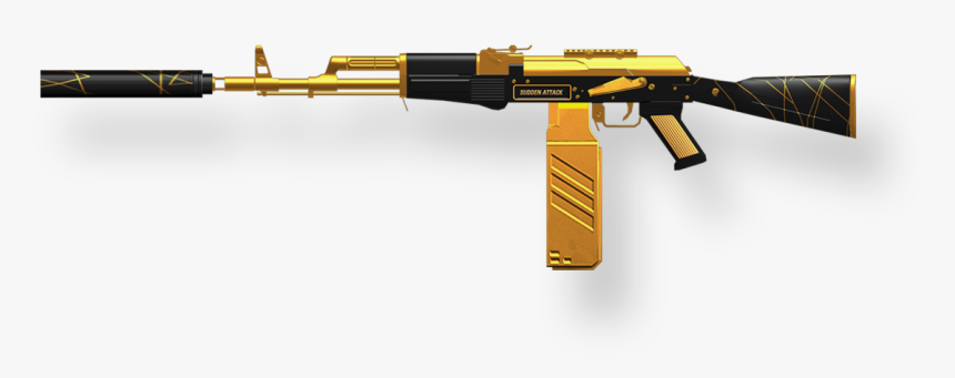 Guns Clipart Ak47 - Armas De Fuego Doradas Png, Transparent Png