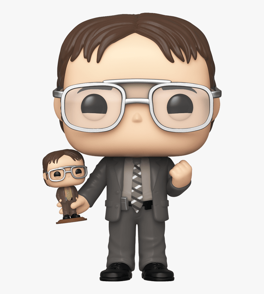 Dwight Schrute With Bobblehead Funko Pop, HD Png Download