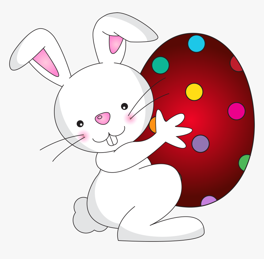 White Easter Bunny Transparent Png Clip Art Image - Transparent Easter Bunny Clipart, Png Download