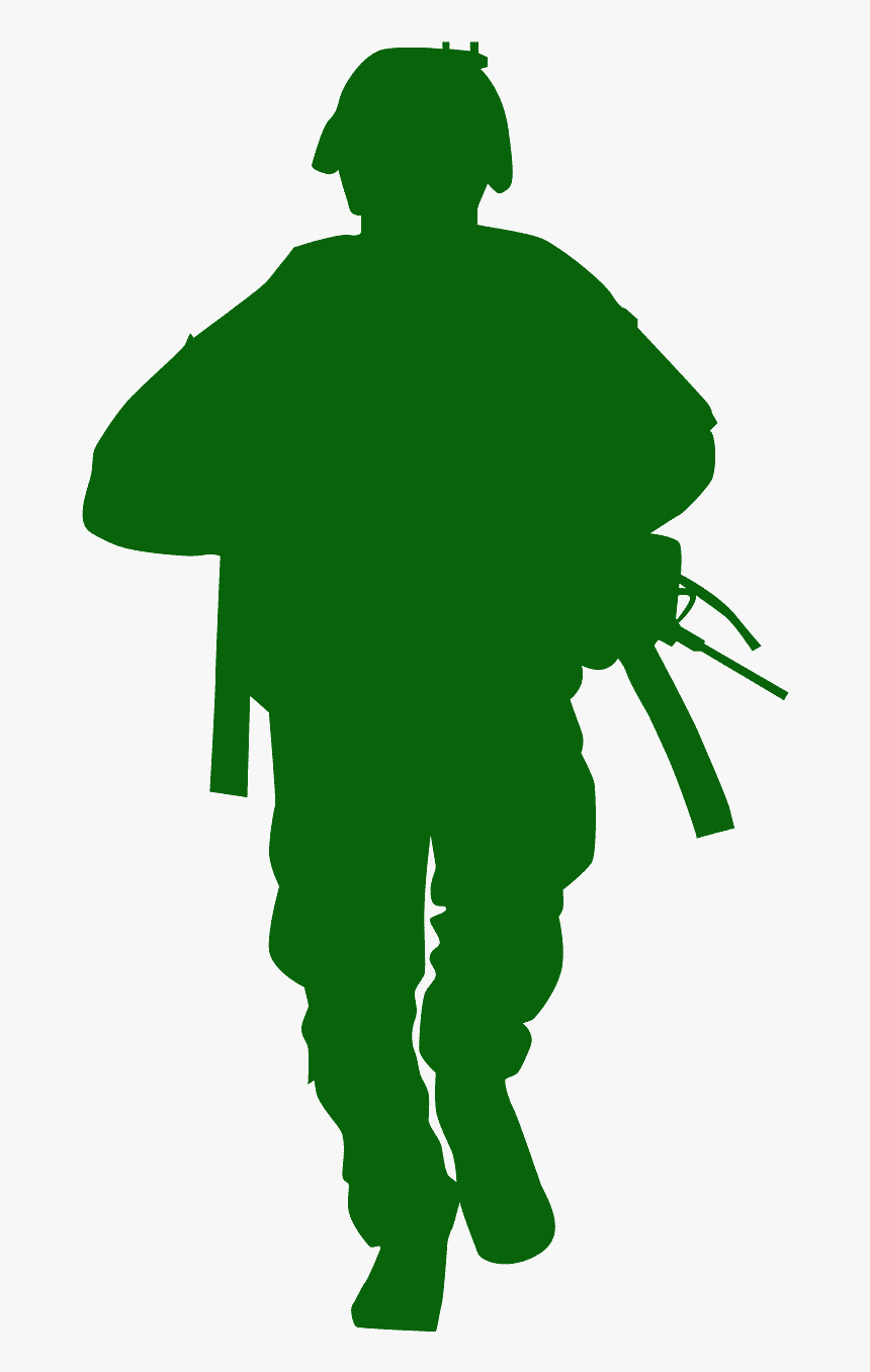 Militar Desenho Silhueta, HD Png Download