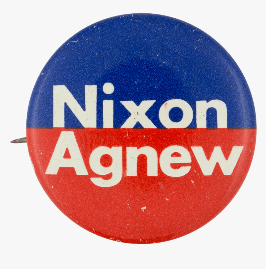 Nixon Agnew Blue Red Political Button Museum - Circle, HD Png Download