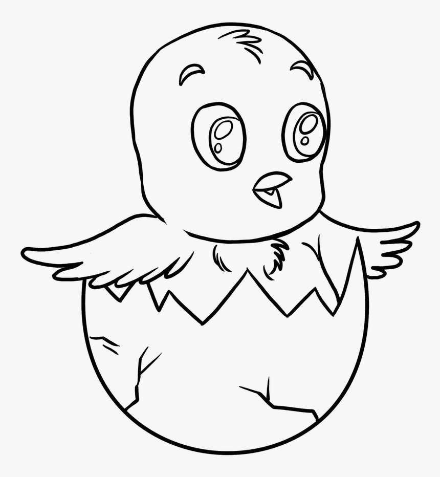 Drawing Picture Of Chick, HD Png Download