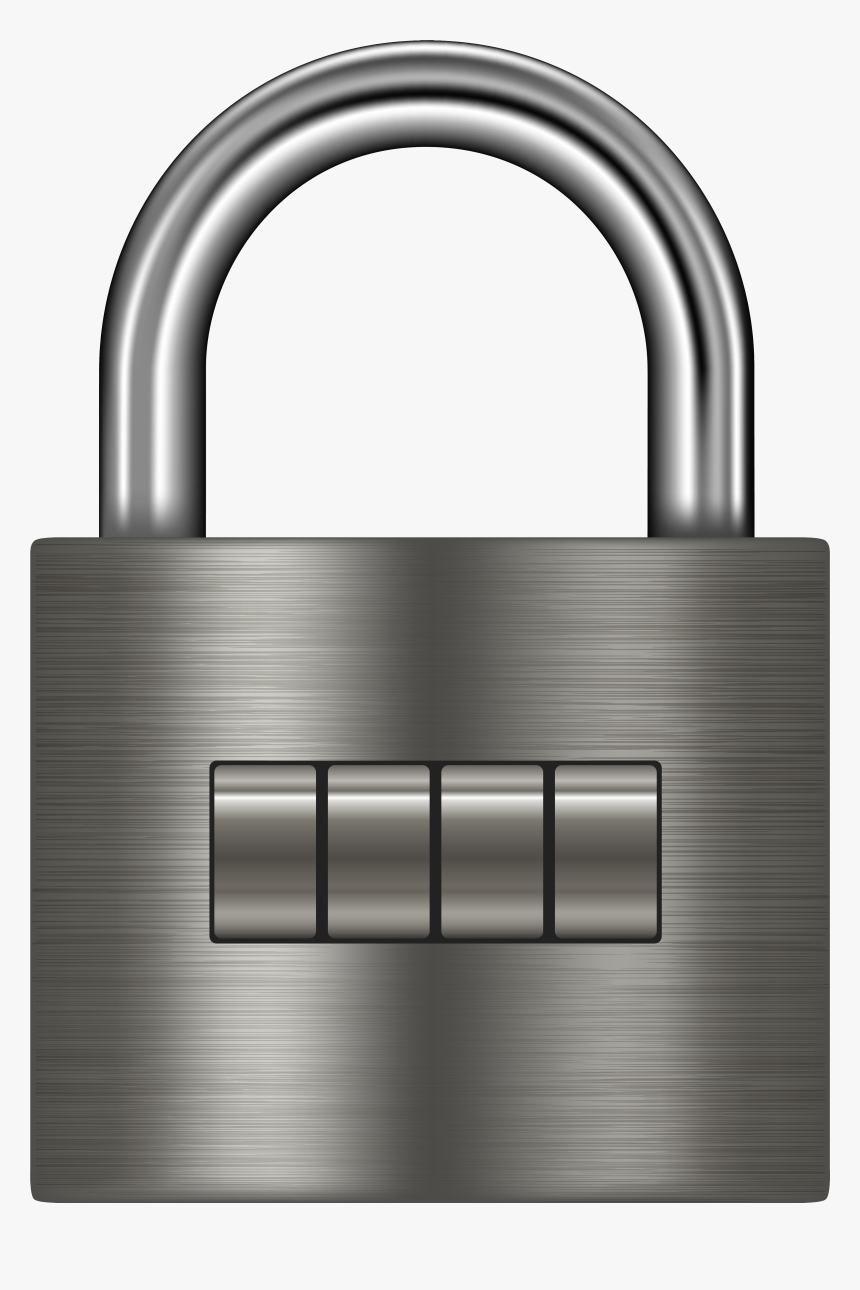 Silver Padlock Png Clip Art - Transparent Background Padlock Clipart, Png Download