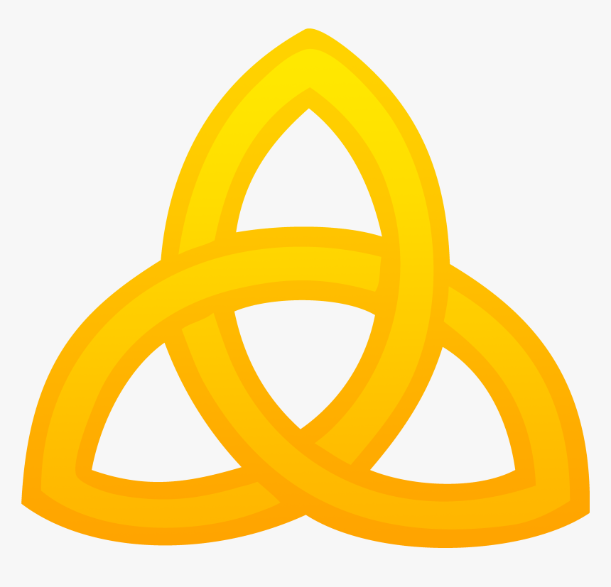 Triquetra Symbol Golden Clip Art - Gold Celtic Knot Clipart, HD Png Download